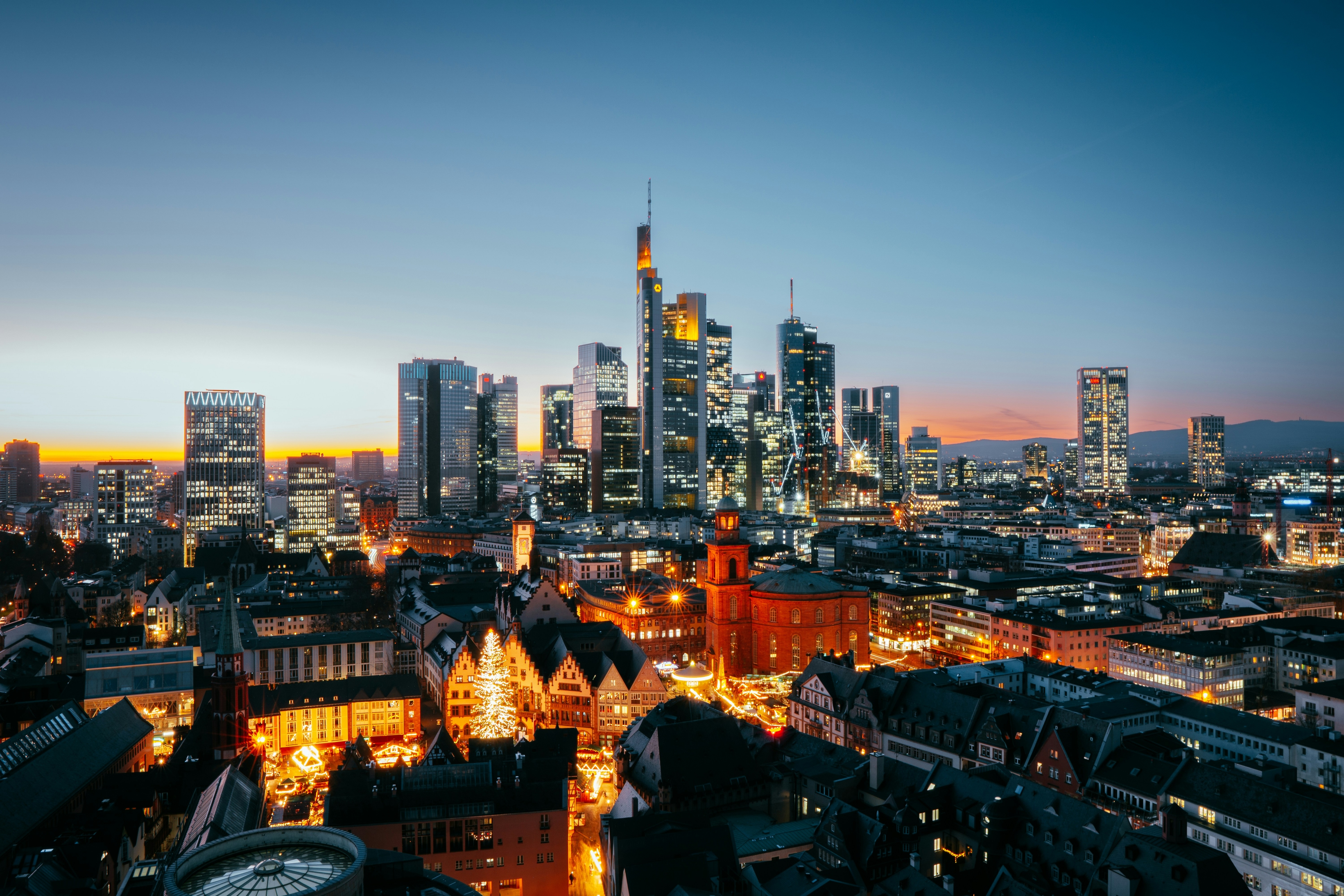 Frankfurt skyline view